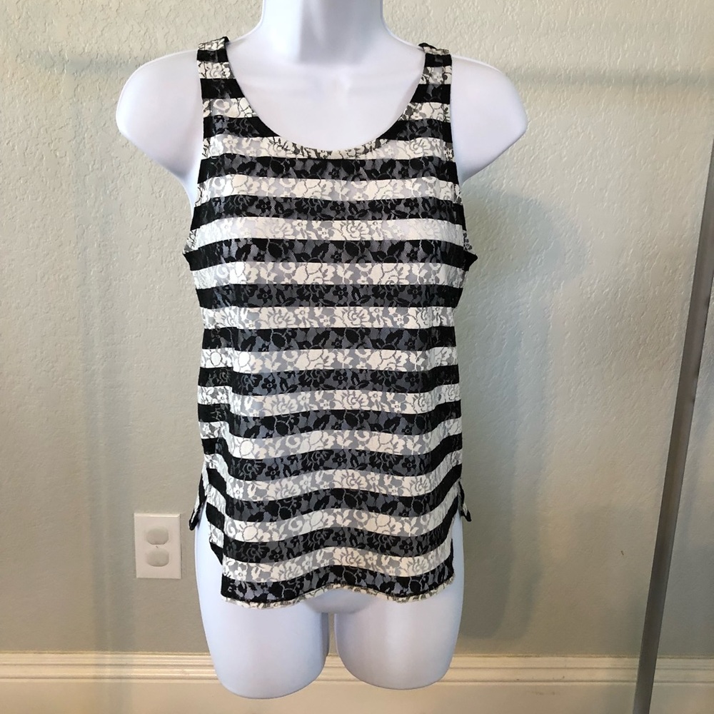 Express lace print tank